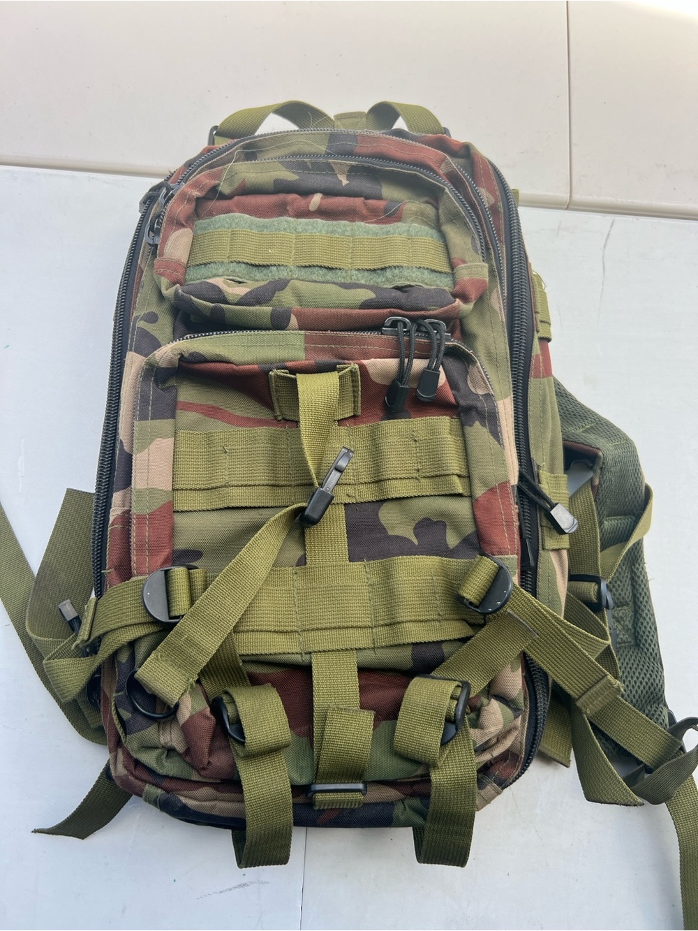 Camo Tactical Backpack - Olive Camo